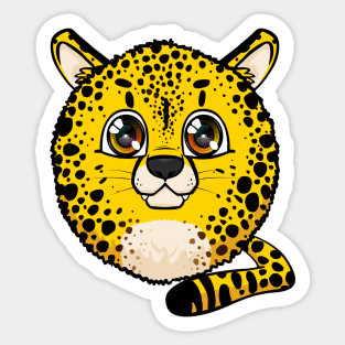 Cheeta Fluffball Sticker